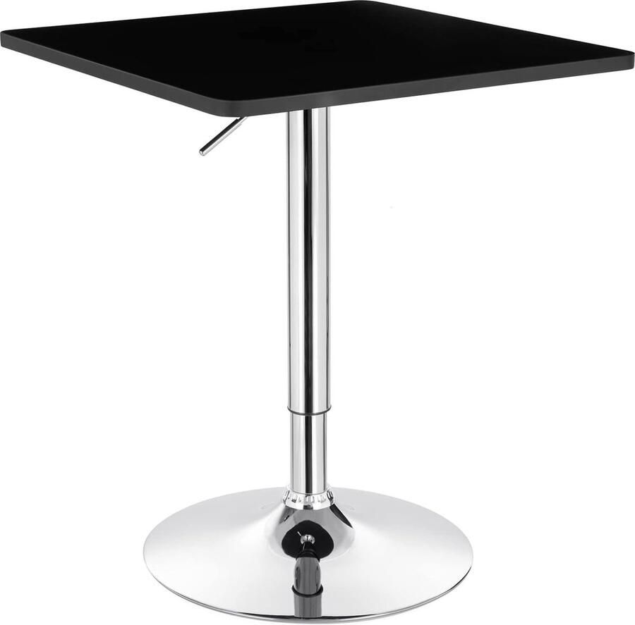 Rootz Living Rootz Verstelbare Bartafel Moderne Bartafel Stijlvolle Pubtafel Krasbestendig In Hoogte Verstelbaar Stabiele Basis 60cm x 60cm x 68-88cm