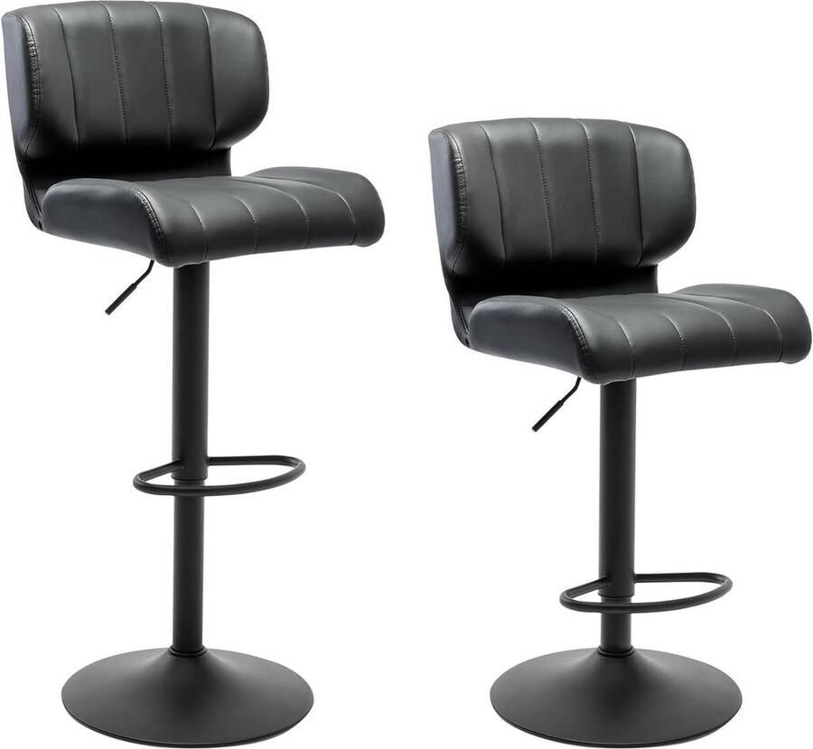 Rootz Living Rootz Verstelbare Draaibare Barkruk Tegenkruk Keukenstoel Ergonomisch Ontwerp Waterafstotend In Hoogte Verstelbaar 44 5 cm x (89 cm-109 cm) x 41 cm