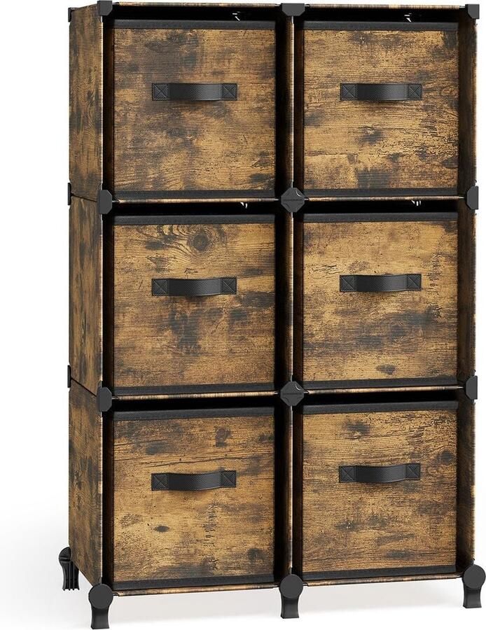 Rootz Living Rootz Vintage Bruine Kubus Plank Opbergorganisator Trapvormige Plank Rechthoekige Plank Duurzame Materialen Eenvoudige Montage Ruimtebesparend Ontwerp 31 5 cm x 94 cm x 95 5 cm