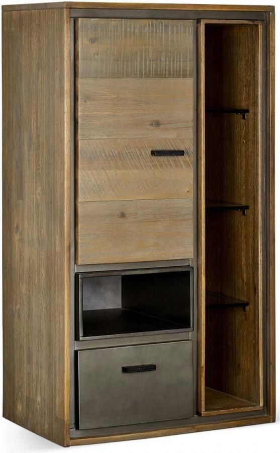 Rootz Living Rootz Wall Box Opbergkast Organisatoreenheid Ruime capaciteit Duurzaam ontwerp Veilige vergrendeling 55 cm x 35 cm x 100 cm