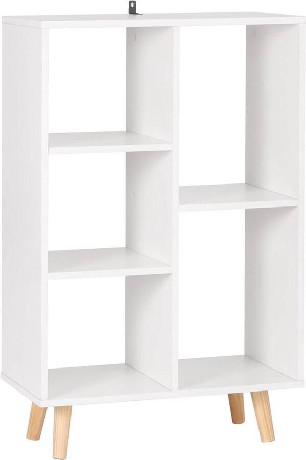 Rootz Living Rootz White Cube Boekenplank Opbergorganisator Displayplank Ruimtebesparend ontwerp Stevig en veilig Moderne esthetiek 60 cm x 95 cm x 30 cm
