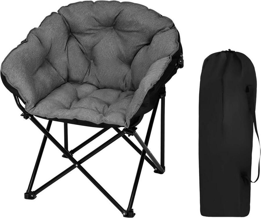 Rootz Living Rootz XXL Moon Chair Buitenstoel Comfortabele zitplaatsen Opvouwbaar en draagbaar Duurzame constructie 91 cm x 96 cm x 71 cm