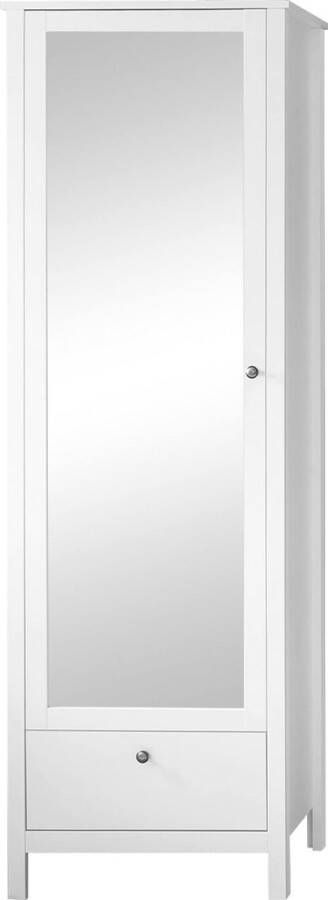Rootz Living Rootz Modern Garderobe Kast Opbergmeubel Kast Meubelstuk Wit 62 x 192 x 38 cm