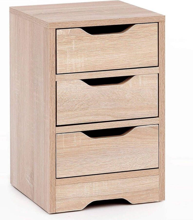 Rootz Living Rootz Nachtkastje Houten Kast Sanoma 31 x 49 x 31 cm