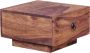 Rootz Living Rootz design nachtkastje massief hout sheesham 40x40x25 cm Modern nachtkastje ladekast Nachtkastje naturel hout nachtkastje - Thumbnail 1