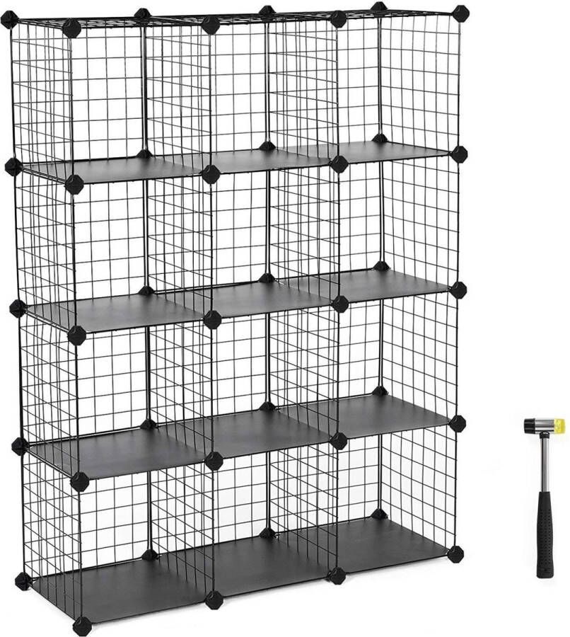 Rootz Living Rootz Plug-in rek Opbergsysteem Opbergkast Roosterrek