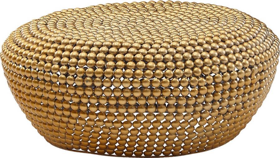 Rootz Living Rootz salontafel aluminium goud 85x85x35 cm woonkamertafel metaal rond Design salontafel aluminium oosters Ronde salontafel groot