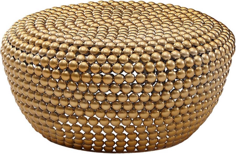 Rootz Living Rootz salontafel aluminium goud 60x60x30 cm salontafel metaal rond Design salontafel aluminium oosters Ronde salontafel klein