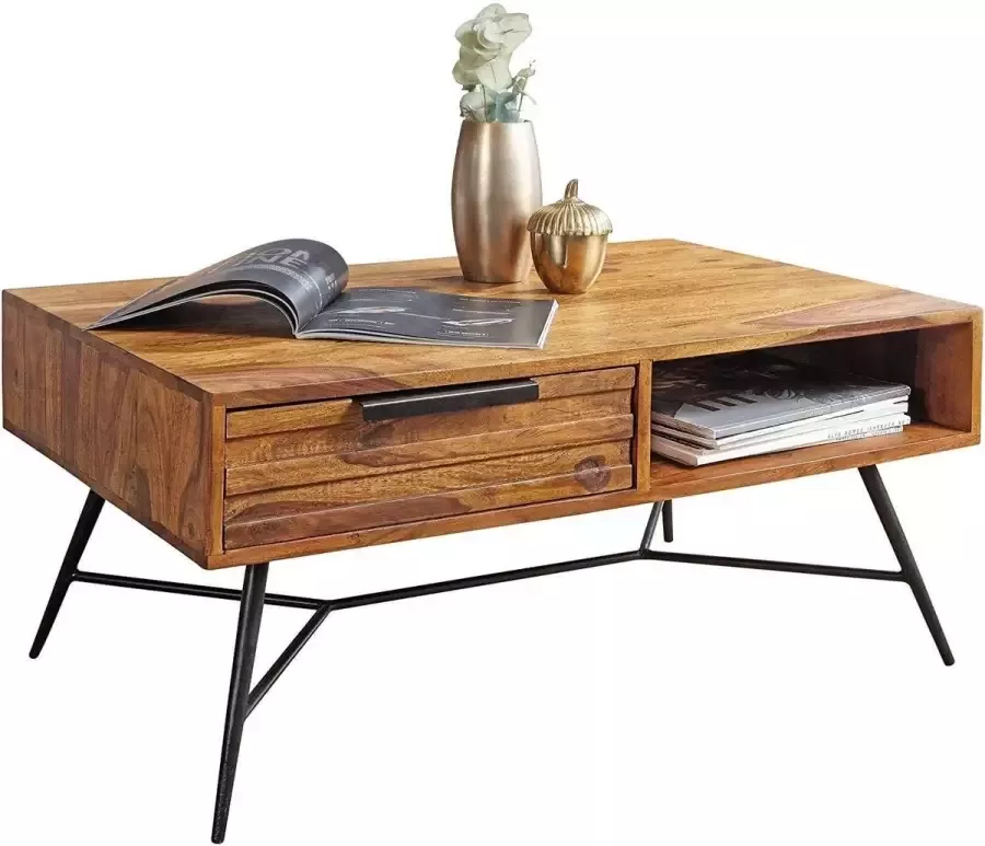 Rootz Living Rootz Salontafel Moderne Houten Woonkamertafel 87 x 41 x 55 cm