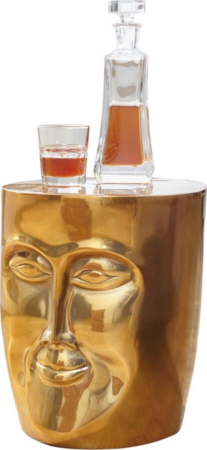 Rootz Living Rootz bijzettafel 35x35x39 cm aluminium salontafel goud oosters Salontafel met metalen blad Design archieftafel modern Smalle kleine tafel