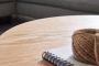 Rootz Living Rootz salontafel 70x70x45 cm salontafel hout metaal woonkamertafel eiken Design kamertafel modern rond Houten tafel salontafel Tafel woonkamer - Thumbnail 1
