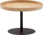 Rootz Living Rootz salontafel 61x61x40 cm salontafel hout metaal woonkamertafel eiken Design kamertafel modern rond Houten tafel salontafel Tafel woonkamer - Thumbnail 2