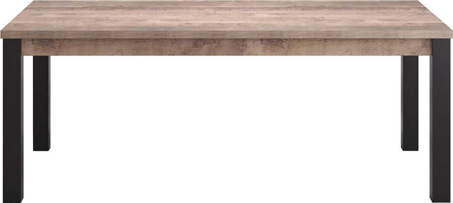 Rootz Living Rootz Stijlvolle Houten Eettafel Meubel Tafelstuk Creation Bruin & Zwart 200 x 77 x 100 cm