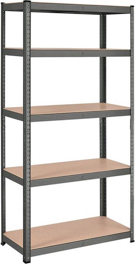 Rootz Living Rootz Storage Rack Storage Shelves Heavy-duty Shelves 5 Levels Storage Rack Metal Storage Shelves Grijs 180 x 90 x 40 cm