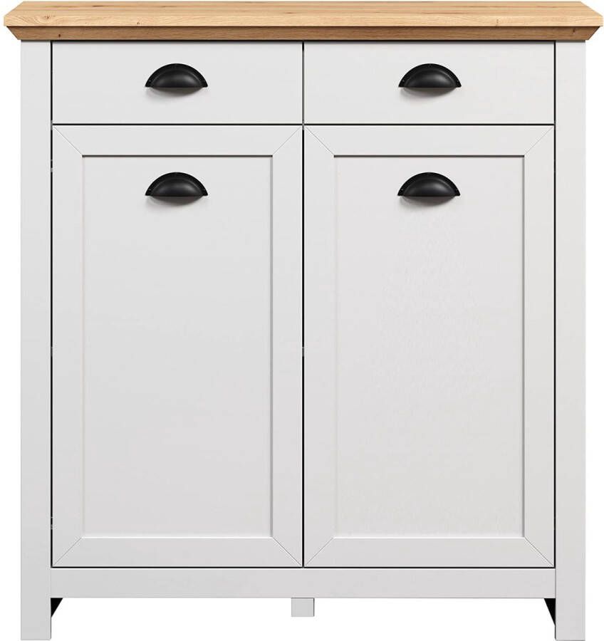 Rootz Living Rootz Storage Solution Stijlvol Dressoir Commode Kast & Meer in Lichtgrijs Artisan Eiken 91x95x41 cm