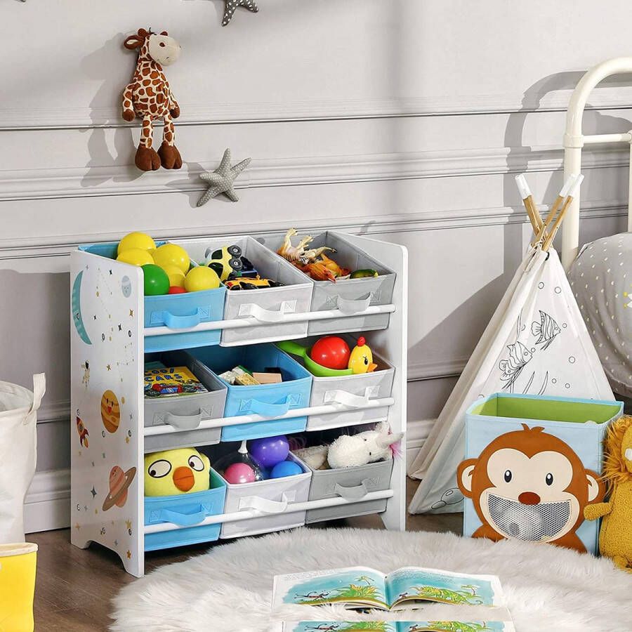 Rootz Living Rootz Toy organizer Speelgoedkast Opbergkast kinderkamer Wit 62 5 x 29 5 x 60 cm