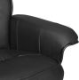 Rootz Living Rootz TV Fauteuil Comfort Zwarte Kunstleren Bekleding Design Relax Fauteuil Draaibaar met Kruk XXL (110kg) Geen Motor - Thumbnail 1