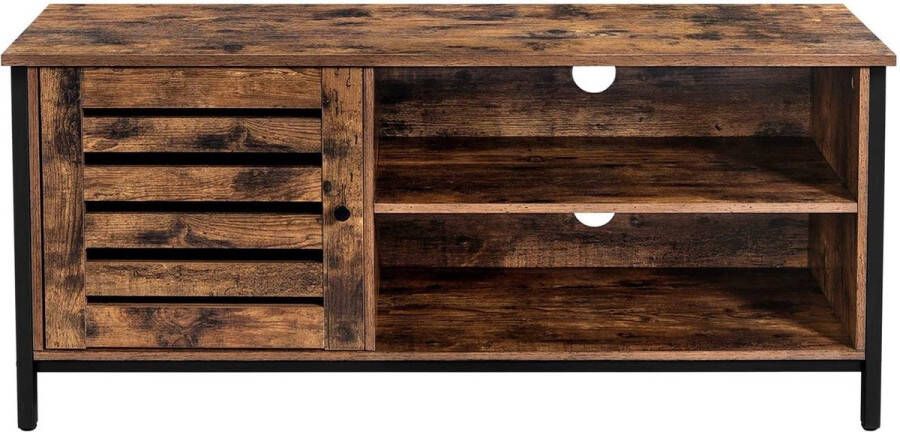 Rootz Living Rootz TV Meubel TV meubel Dressoir TV meubel TV kasten TV Lowboard Bruin Zwart 110 x 40 x 50 cm (LxBxH)