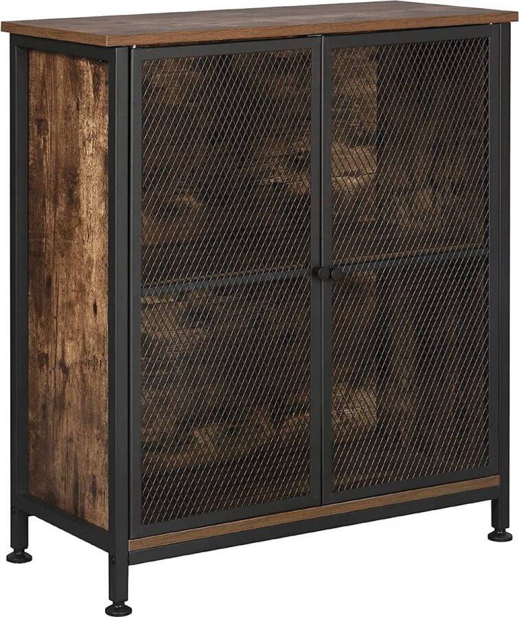 Rootz Living Rootz Veelzijdig dressoir Buffet Kast Opbergmeubel Planken Donker beuken Compact 33 5 x 15 7 x 8 9 inch