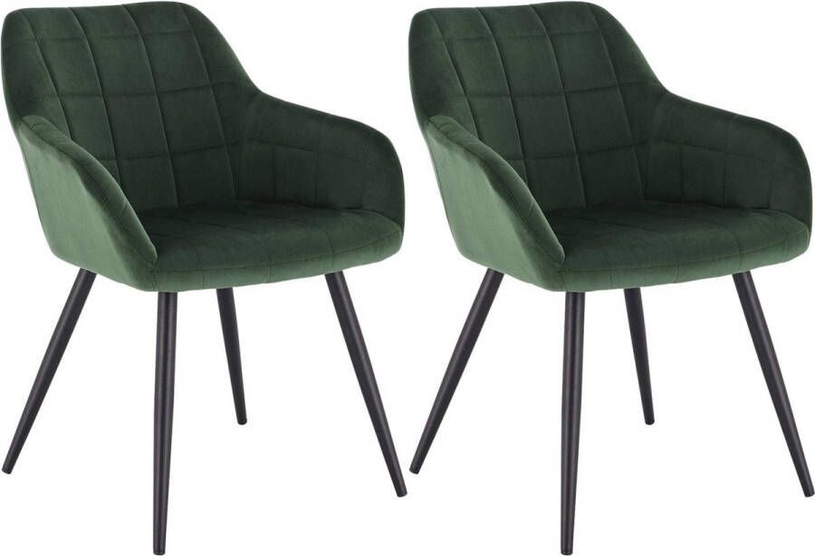 Rootz Living Rootz Velvet Fauteuil Lounge Seat Eetkamerstoel Receptiemeubilair Elegante Zitmeubelen Home Accent Gestoffeerde Bank Donkergroen 49 x 43 cm