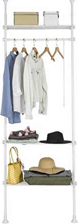Rootz Living Rootz verstelbare garderobe-organizer kledingreksysteem ophangrail telescopische opbergrekken voor kleding