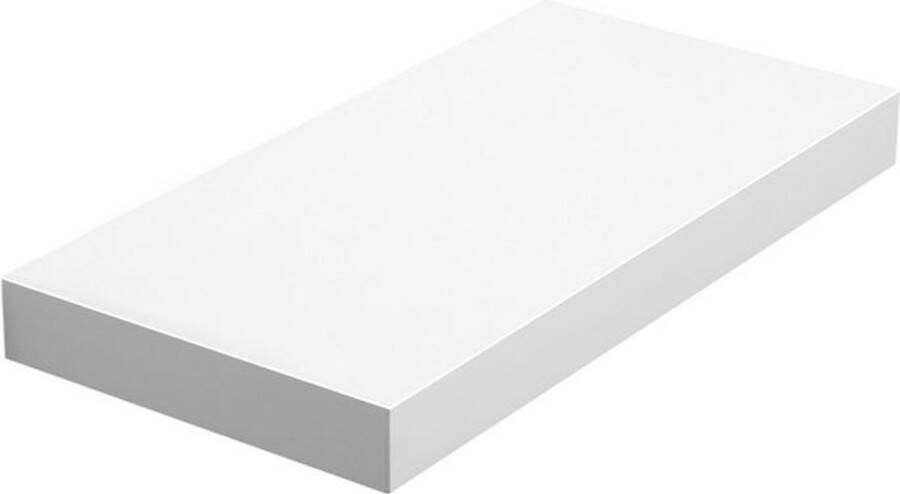 Rootz Living Rootz Wandplank Zwevende Plank Voor Boeken En Decoraties Moderne Wanddisplay Plank Wandopbergplank Hoekwandplank MDF Panelen Wit 40 x 20 x 3 8 cm (L x B x H)