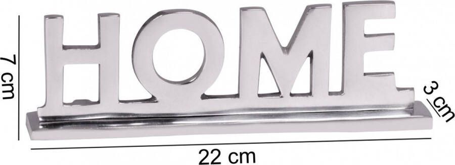 Rootz Living Rootz Woondecoratie belettering design woonkamer eettafel decoratie appartement aluminium woondecoratie zilver 22 cm - Foto 1