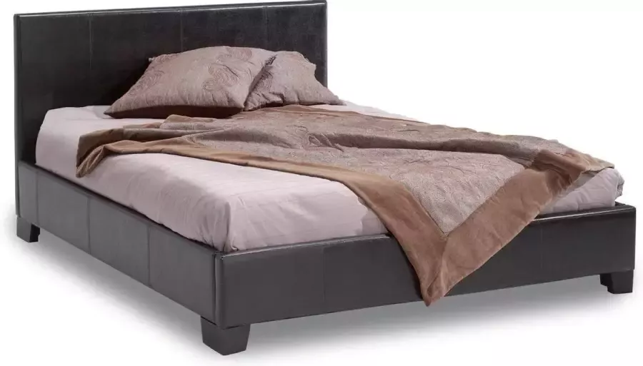 Rousseau Bed 'Roma' 140x200 + lattenb. PU Bruin (2c) - Foto 2