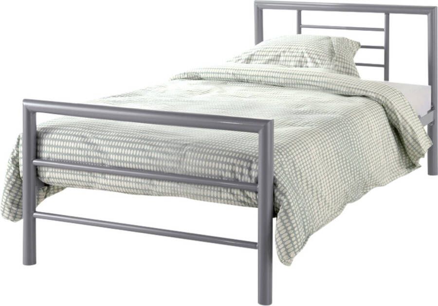 Rousseau Bed 'Sandro' Grijs 90x200 met lattenbodem (2c)