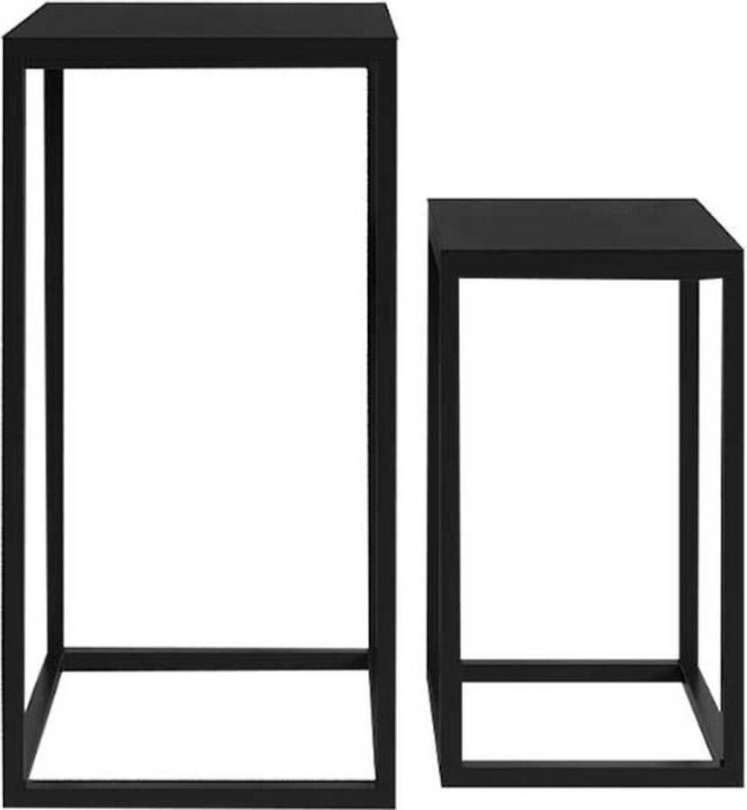 Rousseau Bijzettafel 'Madeira' van exotisch hout metaal en zwarte magnolia - Foto 2