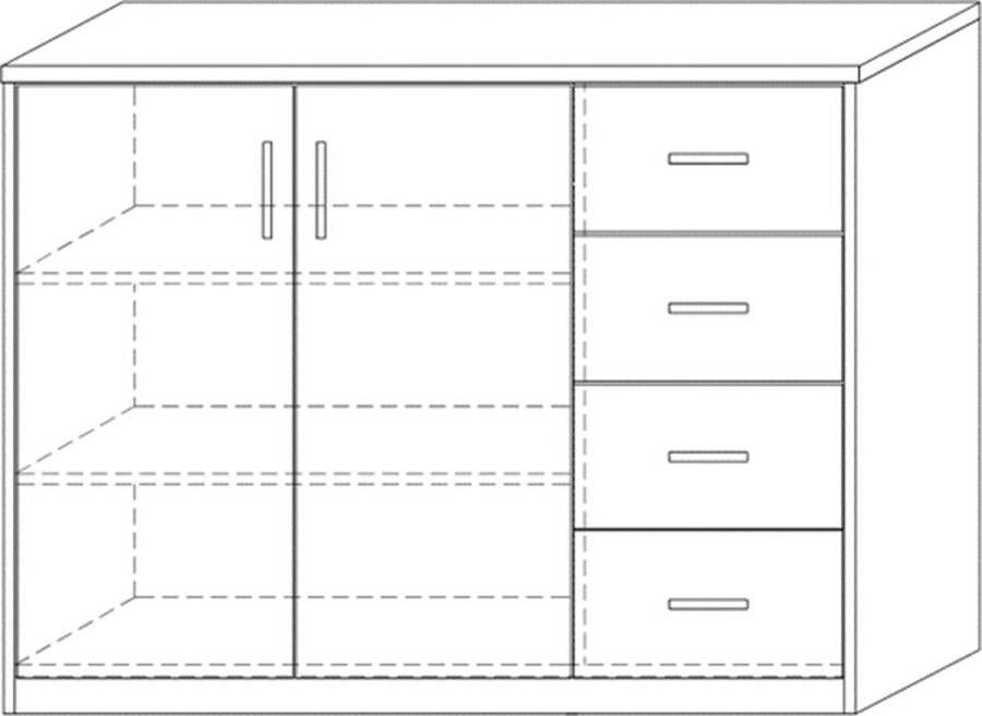 Rousseau Commode Grijs 106x36x84 cm