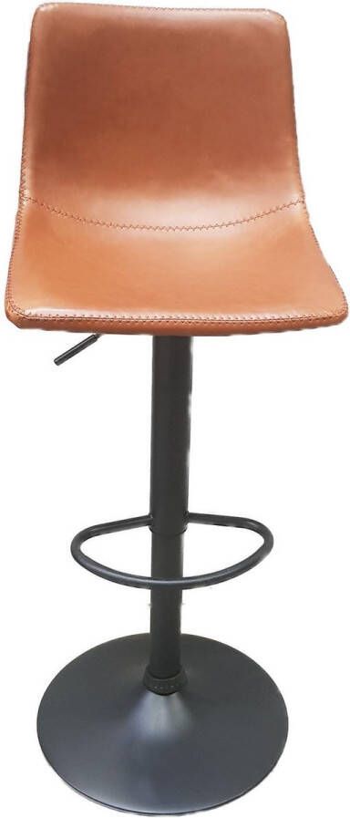 Rousseau Design barstoel met pomp Phoebe set van 2 stoelen cognac barkruk