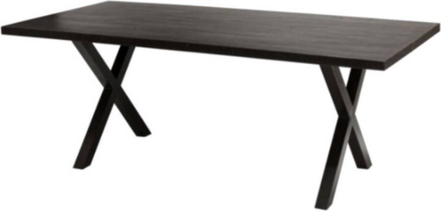 Rousseau Tafel 'Elena' 200 cm Rechthoekig Mango Hout Zwart