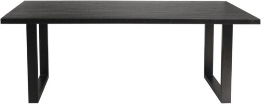 Rousseau Tafel 'Nicola' 200 cm Rechthoekig Mango Hout Zwart - Foto 2