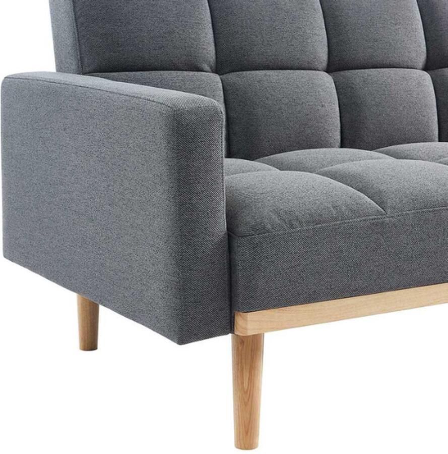 Rousseau Adana Grijs Slaapbank Eucalyptus Frame Koudschuim Matras 84x214x84cm