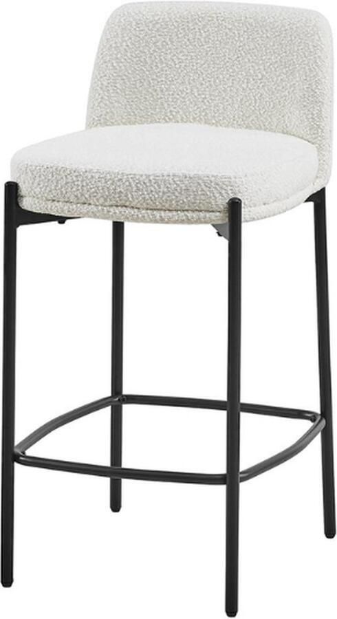 Rousseau Barstoel Ella wit H 85 x B 37 x D 42 cm Set van 2 - Foto 2