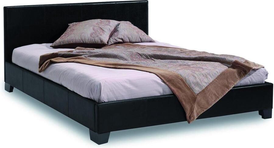 Rousseau Bed 'Roma' 140x200 + lattenb. PU Zwart (2c) - Foto 2