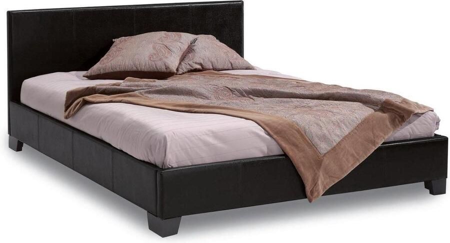 Rousseau Bed 'Roma' 160x200 + lattenb. PU Zwart (2c) - Foto 2