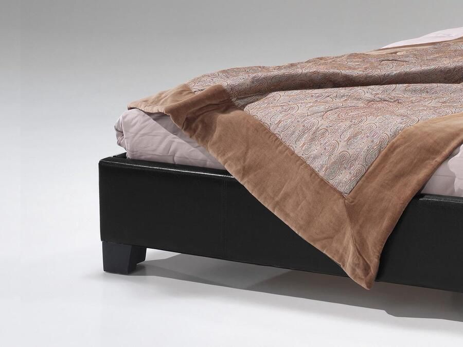 Rousseau Bed 'Roma' 160x200 + lattenb. PU Zwart (2c) - Foto 2
