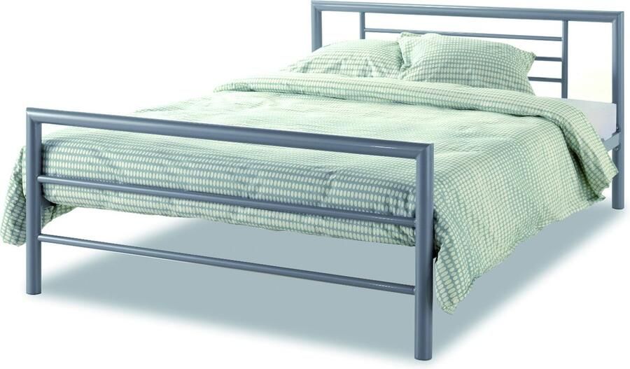 Rousseau Bed 'Sandro' Grijs 140x200 met lattenbodem (2c)