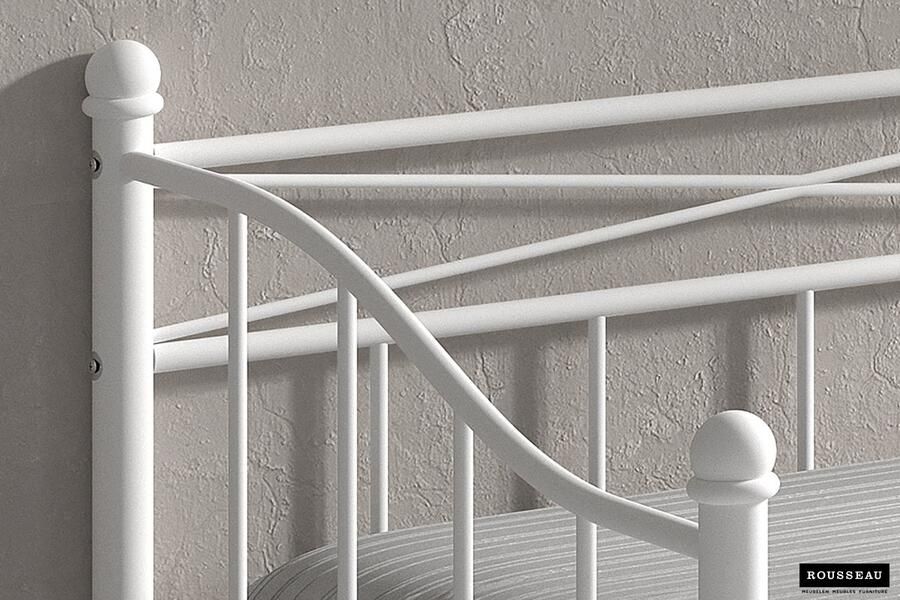 Rousseau Bedzetel 'Sablo' Wit 90x200 Met Lattenbodem