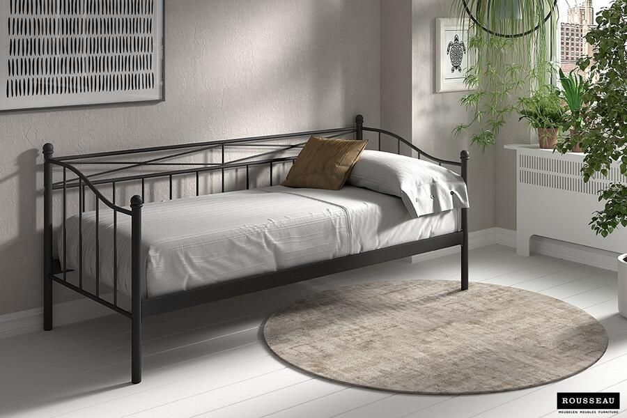 Rousseau Bedzetel 'Sablo' Zwart 90x200 met lattenbodem (1c) - Foto 2