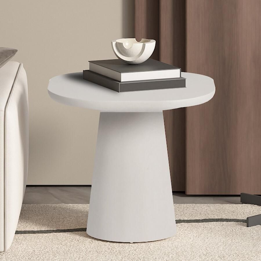 Rousseau EMOB Bijzettafel Tavares 55x55x50cm wit Hoektafels Wit MDF Hoektafels Op voorraad