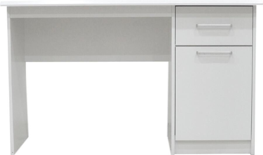 Rousseau EMOB Bureau Mateo 121x60x75cm met drie lades wit Verstelbare bureaus Wit MDF Verstelbare bureaus Op voorraad - Foto 2
