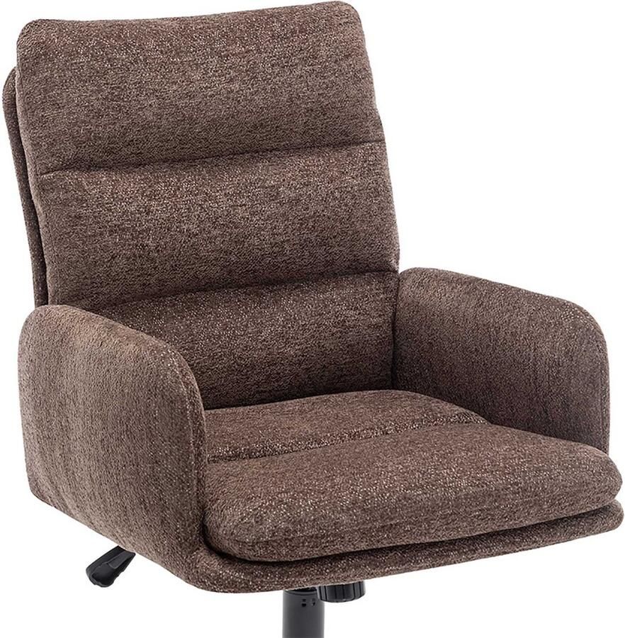 Rousseau EMOB Bureaustoel Aimé 64x68x88cm verstelbaar bruin Zitmeubelen Bruin Stof; Metaal Zitmeubelen Op voorraad - Foto 2