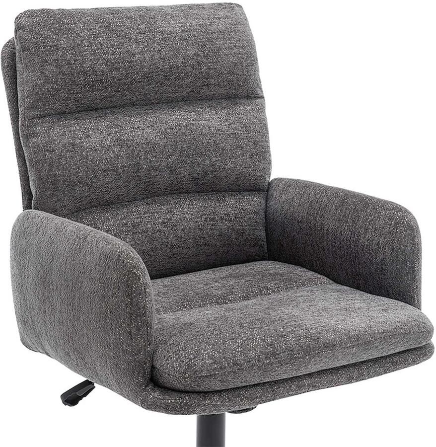 Rousseau EMOB Bureaustoel Aimé 64x68x88cm verstelbaar donkergrijs Zitmeubelen Grijs Stof; Metaal Zitmeubelen Op voorraad - Foto 2