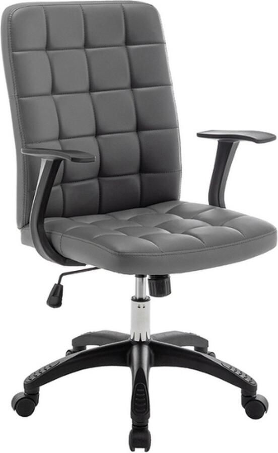 Rousseau EMOB Bureaustoel Luka 58 x 59 x 96 cm Grijs Zitmeubelen Grijs Polyester Zitmeubelen Op voorraad - Foto 2