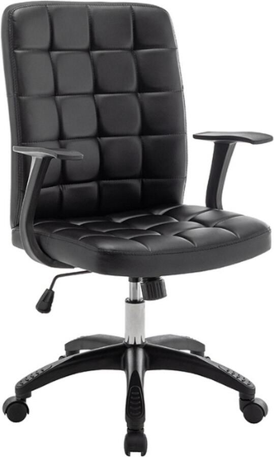 Rousseau EMOB Bureaustoel Luka 58 x 59 x 96 cm Zwart Zitmeubelen Zwart Polyester Zitmeubelen Op voorraad - Foto 2