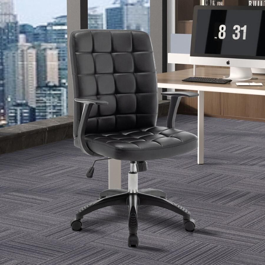 Rousseau EMOB Bureaustoel Luka 58 x 59 x 96 cm Zwart Zitmeubelen Zwart Polyester Zitmeubelen Op voorraad