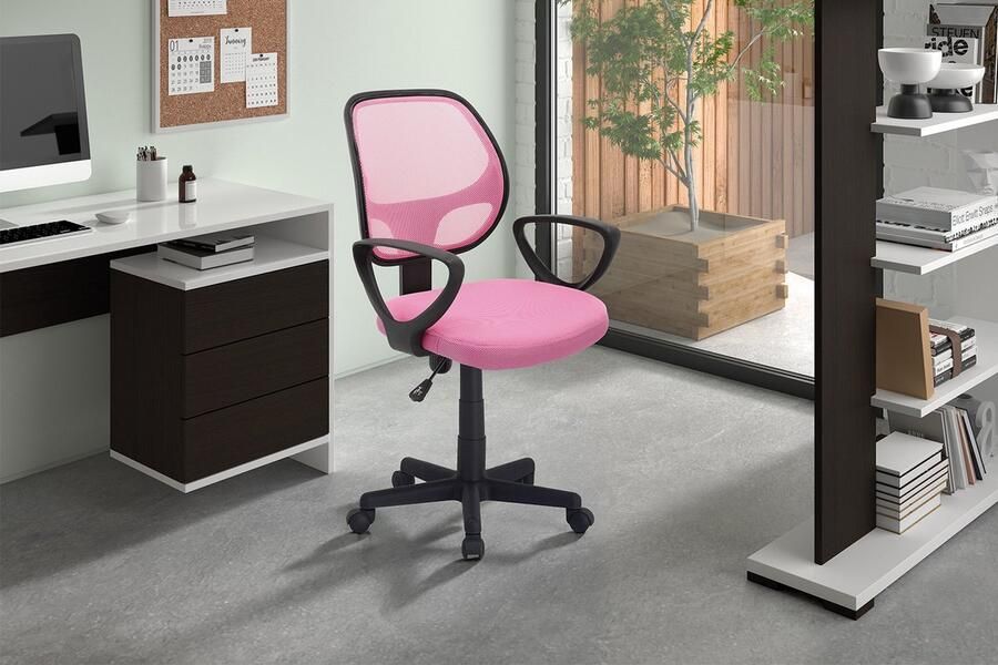 Rousseau EMOB Bureaustoel Pipa roze Zitmeubelen Roze PVC Zitmeubelen Op voorraad - Foto 3